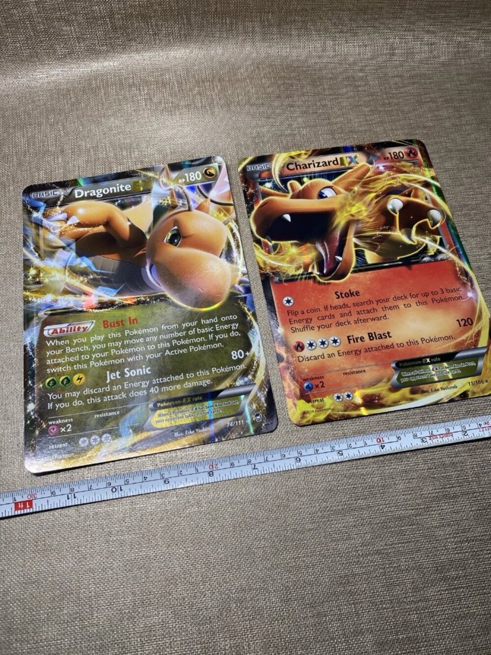 Pokemon Jumbo Card Lot Charizard EX Dragonite EX Oversized XY 2014